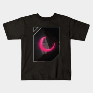 Hot pink neon - electro moon Kids T-Shirt